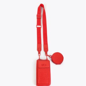 BOLSO BANDOLERA PARA MÓVIL PESPUNTES ROJO LOLA CASADEMUNT LS2612003