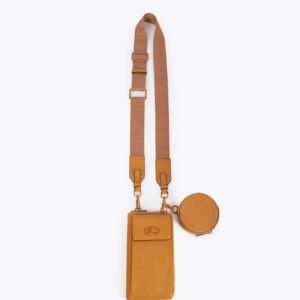 BOLSO BANDOLERA PARA MÓVIL PESPUNTES MOSTAZA LOLA CASADEMUNT LS2612003