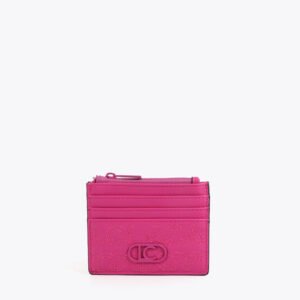 CARTERA TARJETERO PESPUNTES FUCSIA LOLA CASADEMUNT LS2612006