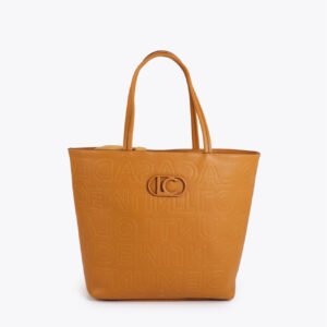 BOLSO SHOPPER PESPUNTES MONOGRAMA MOSTAZA LOLA CASADEMUNT LS2604030