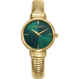 RELOJ DE MUJER CORREA ACERO DORADA Y ESFERA VERDE VICEROY 401314-67