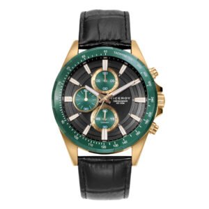 RELOJ DE HOMBRE CORREA PIEL NEGRA CRONOGRADO VICEROY 401337-57
