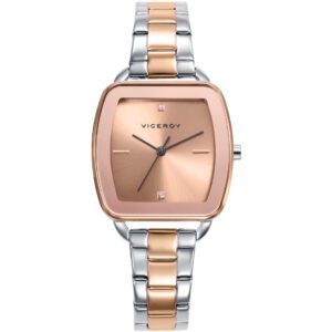 RELOJ DE MUJER ARMIS BICOLOR Y BISEL-ESFERA CHAMPAGNE VICEROY 42454-77