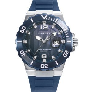 RELOJ DE HOMBRE CORREA DE CAUCHO BISEL NEGRO VICEROY 45001-35