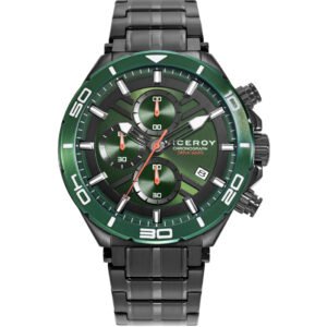 RELOJ DE HOMBRE ARMIS NEGRO CRONOGRAFO BISEL Y ESFERA VERDE VICEROY 46841-67