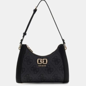 BOLSO DE HOMBRO NEGRO LOGOTIPADO GUESS HWOS9901180