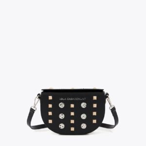 BOLSO BANDOLERA NEGRO TACHUELAS LOLA CASADEMUNT LS2604051