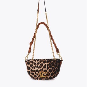 BOLSO BANDOLERA MEDIA LUNA DE LEOPARDO Y EFECTO PIEL LOLA CASADEMUNT LS2604034