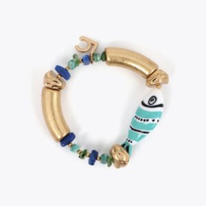 PULSERA AJUSTABLE PEZ AZUL MULTICOLOR LOLA CASADEMUNT LS2603061