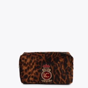 BOLSA DE ASEO TERCIOPELO ANIMAL PRINT LOLA CASADEMUNT LF2512001