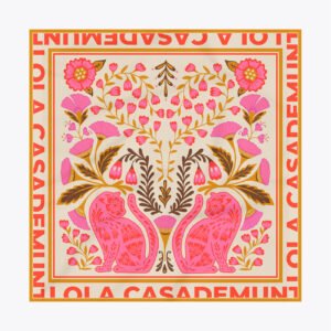 PAÑUELO FOULAR ROSA-AMARILLO LOLA CASADEMUNT LS2607002