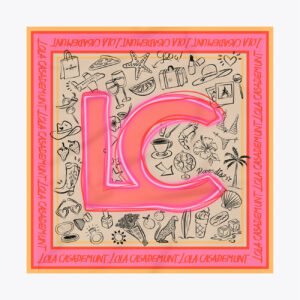 PAÑUELO ROSA-AMARILLO MOTIVOS LOLA CASADEMUNT LS2607003