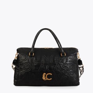 BOLSO WEEKEND NEGRO LOGOTIPADO LOLA CASADEMUNT LS2604100
