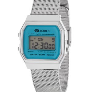 RELOJ MUJER MALLA MILANESA DIGITAL ESFERA CUADRADA TURQUESA MAREA B35313/5