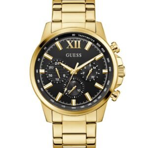 RELOJ HOMBRE ARMI DORADO ESFERA MULTIFUNCION NEGRA GUESS GW0900G3