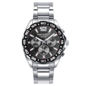 RELOJ DE HOMBRE CRONÓGRAFO Y ESFERA NEGRA MARK MADDOX HM0145-55