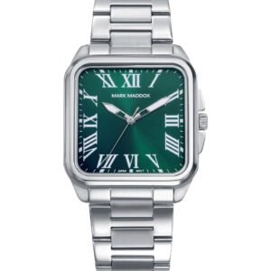 RELOJ HOMBRE CORREA ARMI Y ESFERA CUADRADA VERDE MARK MADDOX HM0153-62