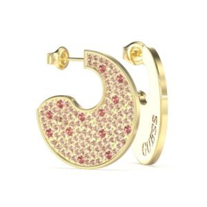PENDIENTES ARO CHAPADO ORO CIRCONITAS ROSA GUESS JUBE05230JWYGPKT-U