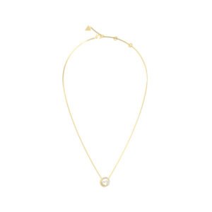 COLLAR CHAPADO ORO CORAZON CON CIRCONITAS GUESS JUBN05526JWYGT-U