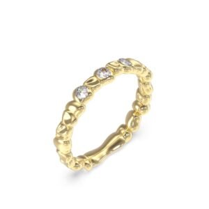 ANILLO CHAPADO ORO CON CIRCONITAS GUESS JUBR05190JWYG52