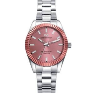 RELOJ DE MUJER ACERO BISEL Y ESFERA ROSA MARK MADDOX MM1000-77