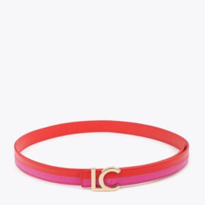 CINTURÓN BICOLOR ROJO Y FUCSIA LOLA CASADEMUNT LS2606007