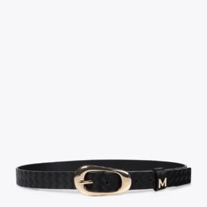 CINTURÓN NEGRO TRENZADO LOLA CASADEMUNT BY MAITE MF2506003
