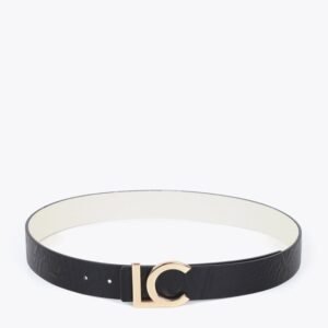 CINTURÓN REVERSIBLE NEGRO Y BLANCO LOLA CASADEMUNT LF2506006