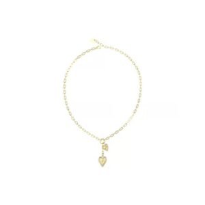 COLLAR CORBATERO ESLABONES CHAPADO ORO CON CIRCONITAS GUESS JUBN03234JWYGY-U