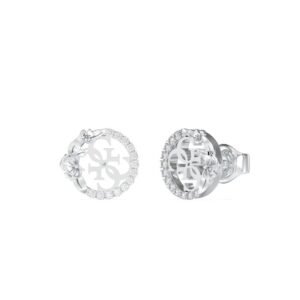 PENDIENTES ACERO LOGO CON CIRCONITAS GUESS JUBE05041JWRHT-U