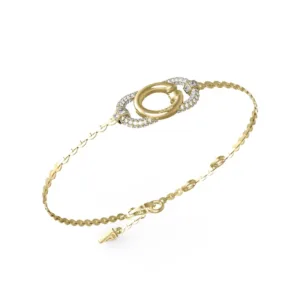PULSERA CHAPADA ORO CON CIRCONITAS GUESS JUBB04510JWYGS