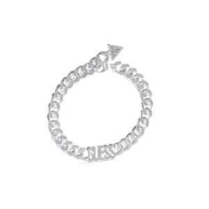 PULSERA ESLABONES ACERO CON CIRCONITAS GUESS JUBB04222JWRHS
