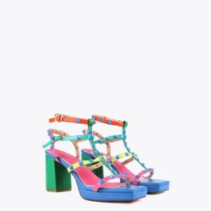 SANDALIAS DE TACÓN CON TIRAS MULTICOLOR LOLA CASADEMUNT LS2405031