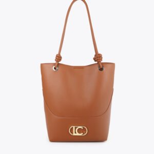 BOLSO SHOPPER ASA NUDOS PIEZA INFERIOR MARRON LOLA CASADEMUNT LS2604039