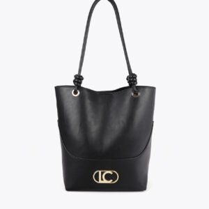 BOLSO SHOPPER ASA NUDOS PIEZA INFERIOR NEGRO LOLA CASADEMUNT LS2604039