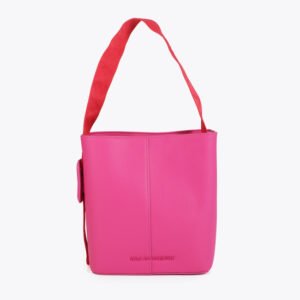 BOLSO SHOPPER ASA NAYLON CONTRASTE FUCSIA LOLA CASADEMUNT LS2604061