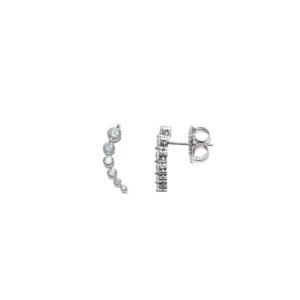 PENDIENTES TREPADORES PLATA RODIO CON CIRCONITAS SALVATORE 136A0305