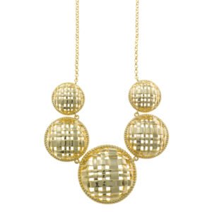 COLLAR PLATA CHAPADO DORADO CIRCULOS SALVATORE 151CM005