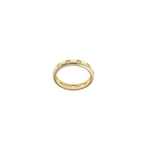 ANILLO PLATA CHAPADO DORADO CON CIRCONITAS SALVATORE 211S0219/12