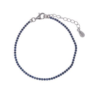 PULSERA RIVIERE PLATA RODIO CIRCONITAS AZULES SALVATORE 258P0008