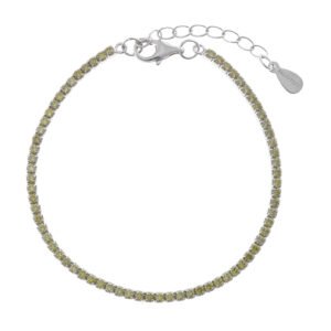 PULSERA RIVIERE PLATA RODIO CIRCONITAS VERDE SALVATORE 258P0013
