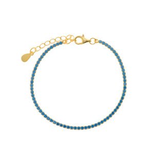 PULSERA RIVIERE CHAPADO PLATA CIRCONITAS AZUL CHAPADO PLATA SALVATORE 258P0021