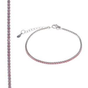 PULSERA RIVIERE CHAPADO PLATA CIRCONITAS ROSA SALVATORE 258P0037
