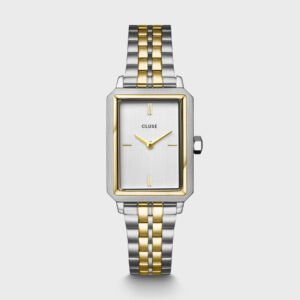 RELOJ RECTANGULAR FLUETTE BICOLOR CLUSE CW11510