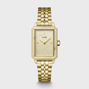 RELOJ RECTANGULAR FLUETTE DORADO CON ESFERA DORADA CLUSE CW11511