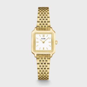 RELOJ CUADRADO GRACIEUSE MINI DORADO ESFERA BLANCA CLUSE CW15506