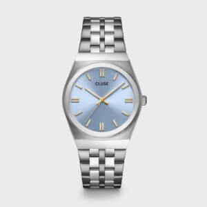 RELOJ REDONDO RETRO ESFERA AZUL CIELO CLUSE CW35102