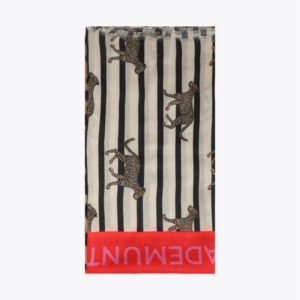 PAÑUELO/FULAR ESTAMPADO COMBINADO RAYAS Y ANIMAL PRINT LEOPARDO LOLA CASADEMUNT LS2607006