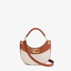 BOLSO BANDOLERA HOBO BICOLOR CAMEL LOLA CASADEMUNT LS2604036