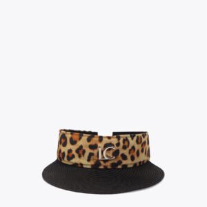 VISERA TEJIDO A RAYAS CON CINTA DE ANIMAL PRINT LOLA CASADEMUNT LS2607017